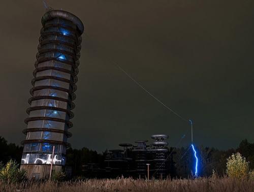 Высоковольтная исследовательская установка с генератором Аркадьева - Маркса. 02