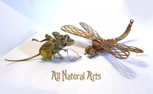 Художница создает прелестных стимпанк - зверюшек из старых часов. 07