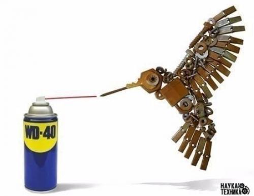 Применение WD - 40 в домашних условиях. 

