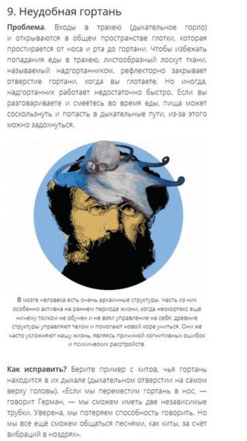 Топ - 10 недостатков конструкции человеческого тела. 07 Топ - 10 недостатков конструкции человеческого тела. 07