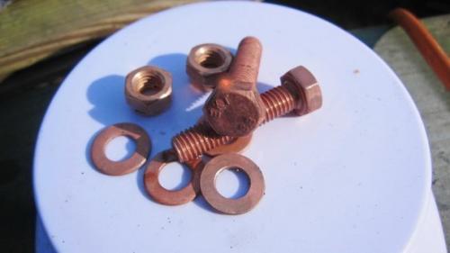 Меднение на примере болтов.

