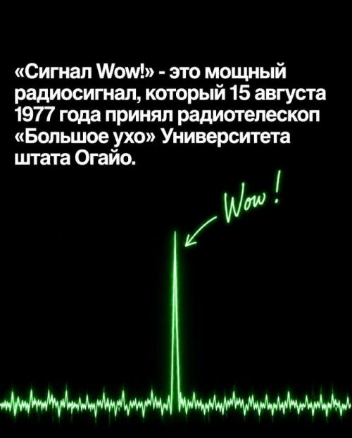 В 1977 году земля на 72 секунды поймала сигнал из космоса, который до сих пор не удалось объяснить. 01