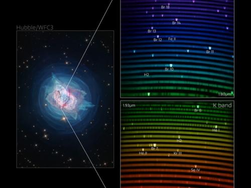 Снимок туманности драгоценный жук от новейшего спектрографа Gemini. 01