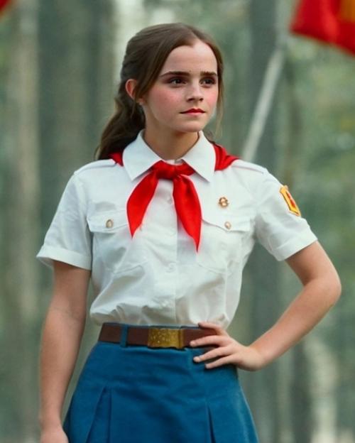 Нейросеть Stable Diffusion попросили представить, как бы выглядели голливудские звезды в образе пионеров. 01