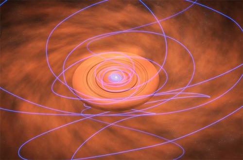 Магнетизм может мешать или помочь зарождению молодой звездной системе. Магнетизм может мешать или помочь зарождению молодой звездной системе.