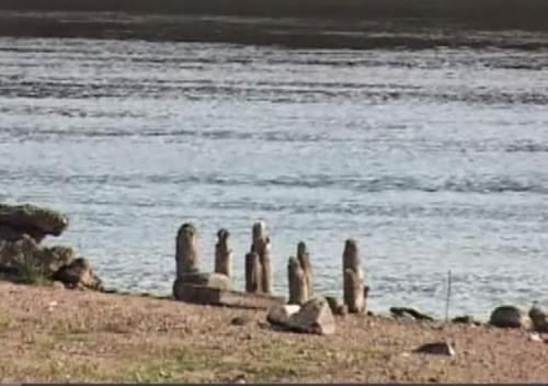 * Штевень древнерусской ладьи со дна р. Волхов поднят *. * Штевень древнерусской ладьи со дна р. Волхов поднят *.