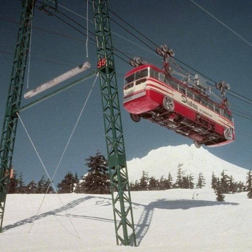Старинные фотографии фуникулёра Skiway Sky Bus, который использовался на горе худ. 07