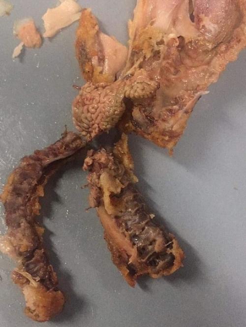 Девушка заказала курочку из KFC, но то что она увидела внутри навсегда отбило у нее аппетит. 01