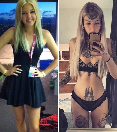 Австралийка за 7 лет превратила себя в Голубоглазого Белого Дракона. 01