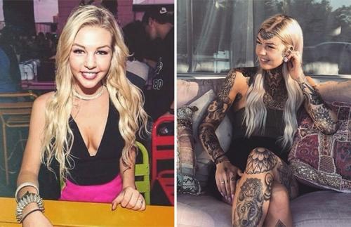 Австралийка за 7 лет превратила себя в Голубоглазого Белого Дракона. 03