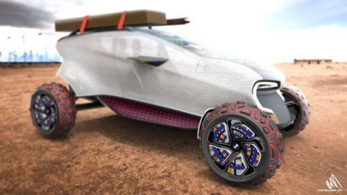 Maasaica - это футуристический экологичный концепт автомобиль будущего от BMW и будет сделан из смеси грибного мицелия и травы. 02