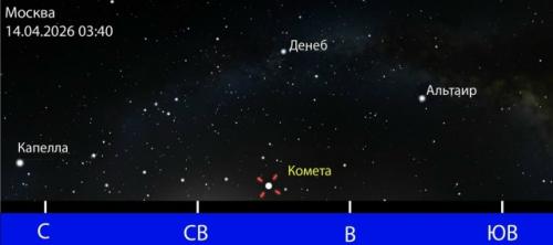 В ближайшие 2-3 дня перед рассветом на небе можно будет увидеть единственную сейчас яркую комету - C/2025 R3. 01