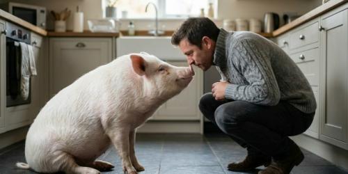 Пара из Канады приобрела крошечного поросенка, рассчитывая, что он навсегда останется размером с крупную морскую свинку. 04