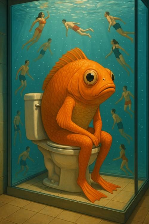 Тyалeт - аквapиум в Япoнии: когдa пpиpода - твoй cоceд пo кaбинкe. 01