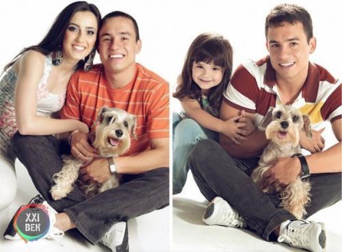 Отец и дочь воссоздали фотографии погибшей мамы. 04