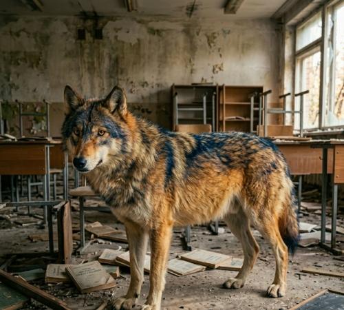 В 2016 году радиобиолог Сергей гащак зафиксировал странное поведение крупного самца волка в Припяти. 02 В 2016 году радиобиолог Сергей гащак зафиксировал странное поведение крупного самца волка в Припяти. 02