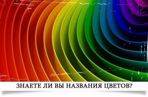Вы знаете ли названия цветов? 

