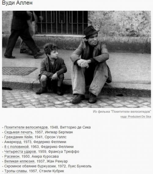 10 величайших фильмов в истории по мнению 358 режиссеров.
