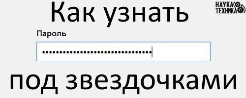 Как узнать пароль под звездочками? 

