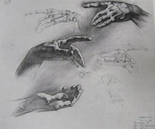 Академический рисунок ног и рук. 03