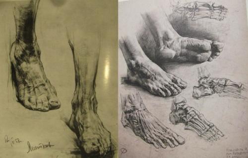 Академический рисунок ног и рук. 06