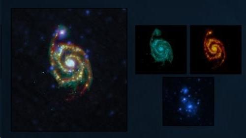 Спиральная галактика NGC 5194 - изображение от телескопов Herschel и XMM - Newton. 01