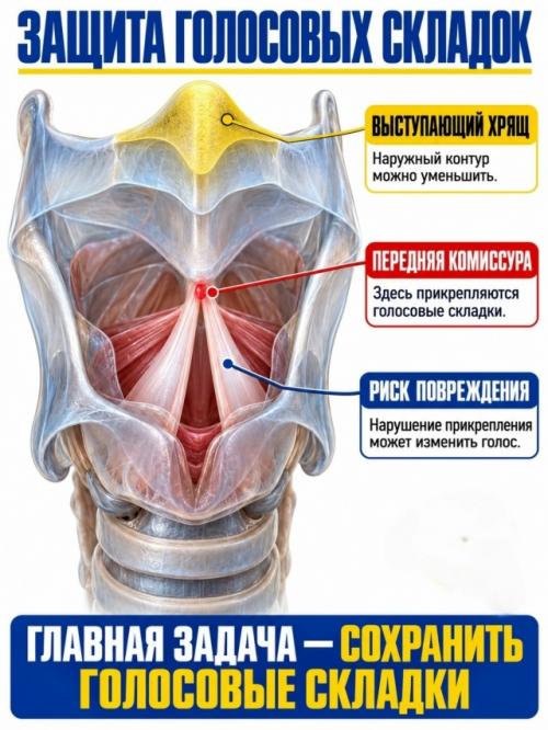 На фотографии справа показан фрагмент хряща, удалённый во время операции по уменьшению кадыка. 05