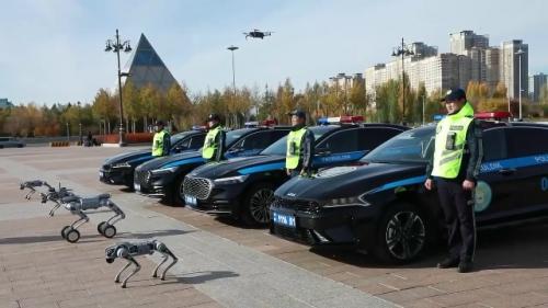 Полиция астаны начала использовать четырех робособак с ИИ для профилактики правонарушений и поиска людей, находящихся в розыске.  