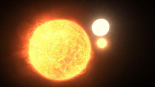 Ученые впервые рассмотрели процесс зарождения системы из трех звезд. Ученые впервые рассмотрели процесс зарождения системы из трех звезд.