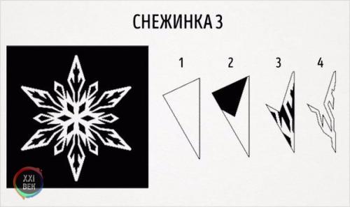 9 схем восхитительных снежинок из бумаги. 03
