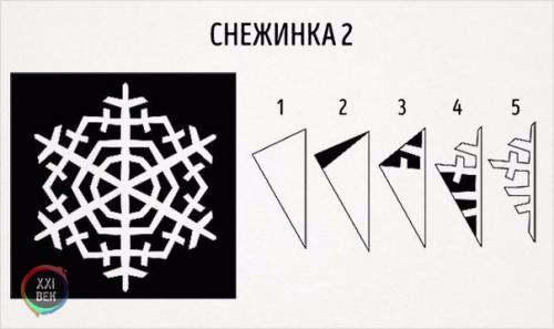 9 схем восхитительных снежинок из бумаги. 02