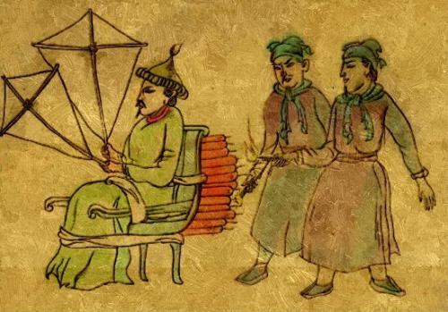 Ван Ху - первый космонавт земли. 
