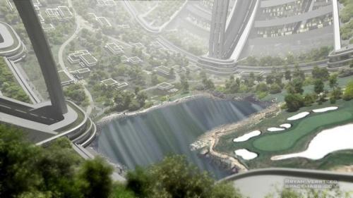 Реалистичное представление того, как может выглядеть космический город - орбитальная станция. 03 Реалистичное представление того, как может выглядеть космический город - орбитальная станция. 03