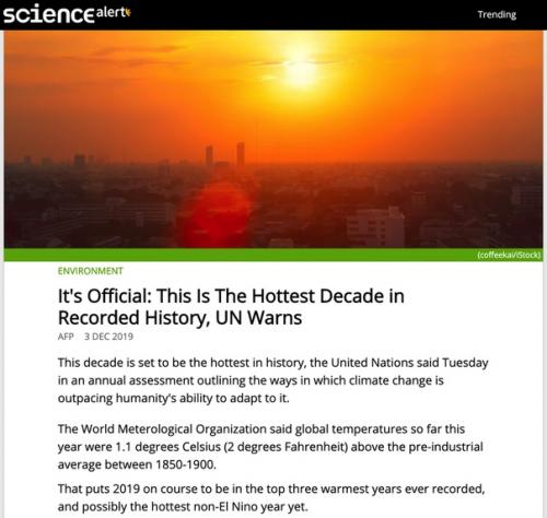 Оон заявила, что текущее десятилетие стало самым жарким в истории человечества из-за антропогенных выбросов углекислого газа. 01