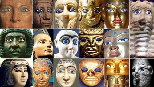 Подобные древние статуи с голубыми глазами были обнаружены во многих частях света, например, в Египте, Индии и южной Америке. 03