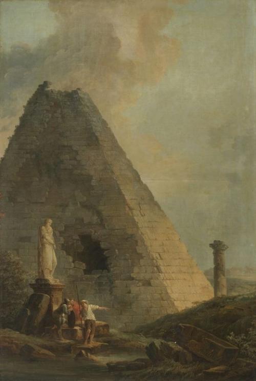 Юбер Робер (1733-1808: девушки, танцующие вокруг обелиска, 1798 год. 02