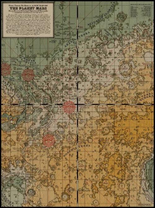 Выпущена карта марса в стиле средневековья. 01