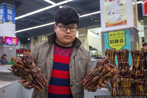 Магазин сушеных пенисов в Китае.
