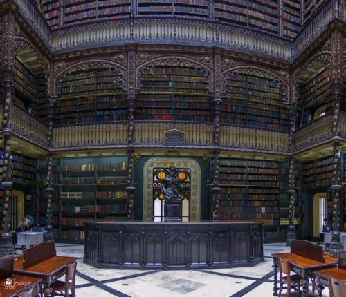 Роскошная готическая библиотека в Бразилии. 03