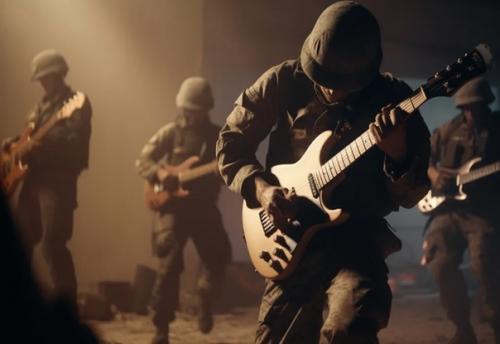 Нейросеть представила, как бы выглядели войны, если бы солдаты использовали гитары вместо автоматов. 07