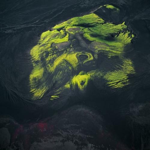 Место.  Следы вулкана Maelifellsandur в Исландии.