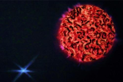 Мощный взрыв сверхновой  в пространство карликовой звездойВыстрелил.