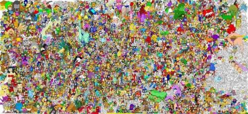 2500 мультяшных героев на одном полотне.