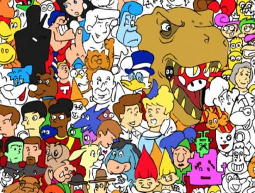 2500 мультяшных героев на одном полотне. 01