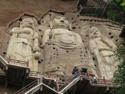 Пещеры майцзишань.  Сокровище Китая. 07 Пещеры майцзишань.  Сокровище Китая. 07