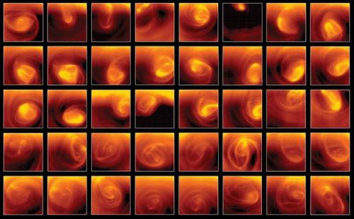Европейское космическое агентство опубликовало серию фотографий вихрей диаметром 2000 км.
