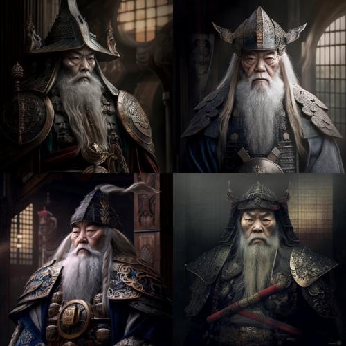 Нейросеть Midjourney персонажей книги Гарри Поттер в самурайском стиле нарисовала. 07