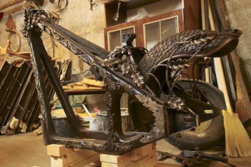 Деревянный мотоцикл из Североморска. 04 Деревянный мотоцикл из Североморска. 04