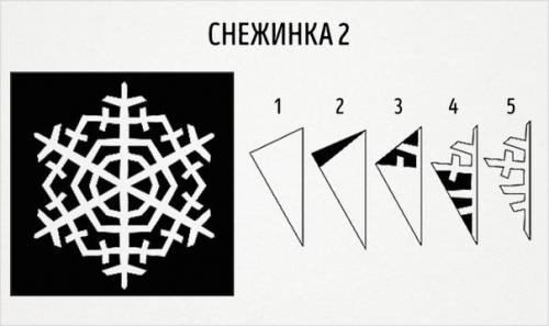 9 схем восхитительных снежинок из бумаги. 02