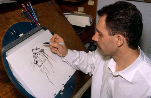 Художники студии Disney во время работы над мультфильмом Король Лев, 1993 год. 07